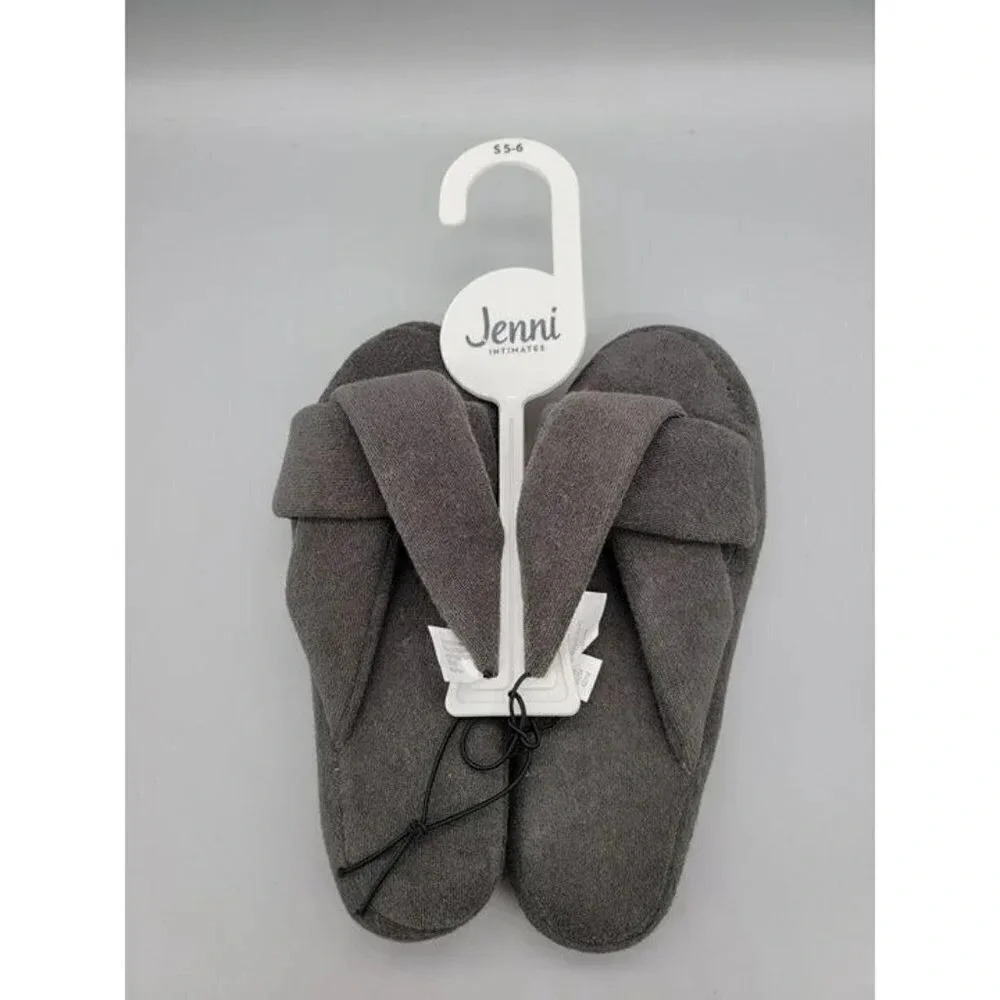 NWT Jenni Women's Intimates Slippers Grey Size S (5-6)